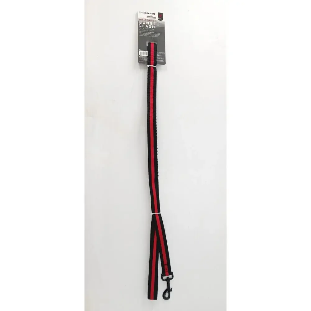 Swissbrand 6ft Anti-Shock Bungee Dog Leash W/ Neoprene Padded Handle Extend 1.9M